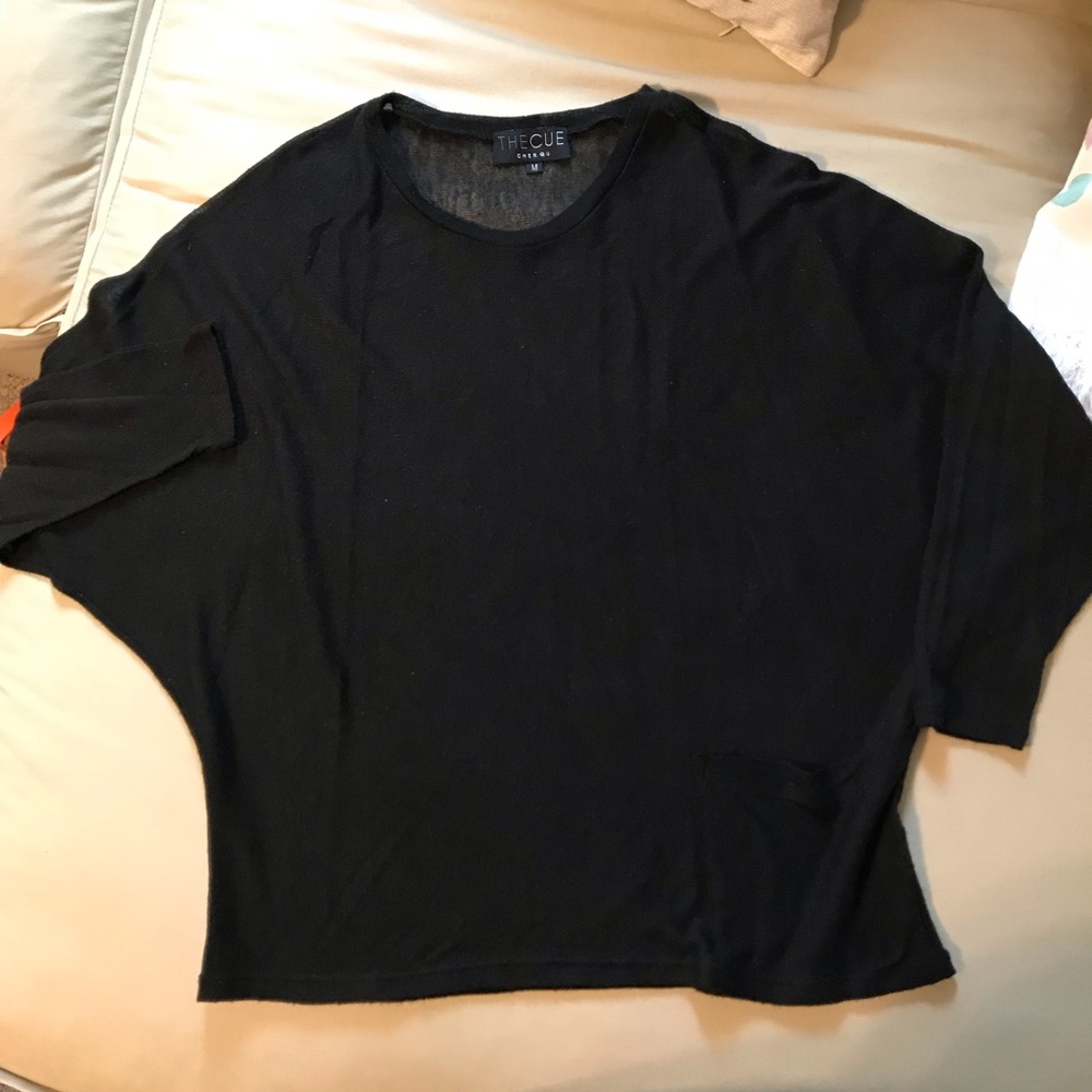 Sheer black sweater